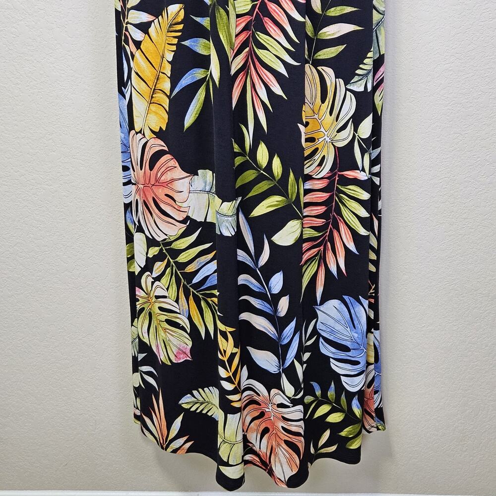 Naif Tropical Maxi Dress S Floral Boho Sleeveless Summer Sundress Vacation Black - Picture 4 of 16